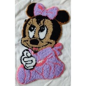 4 quilt Punch Needle embroidery finished squares Donald Duck Goofy Minnie MIckey
